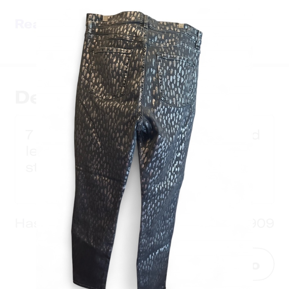 7 For All Mankind Black and Silver Women Jeans
